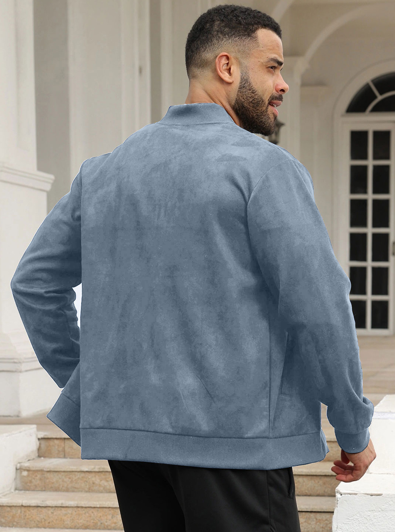 Men's Soft Sherpa-Lined Suede Jacket – Cozy Comfort for Fall