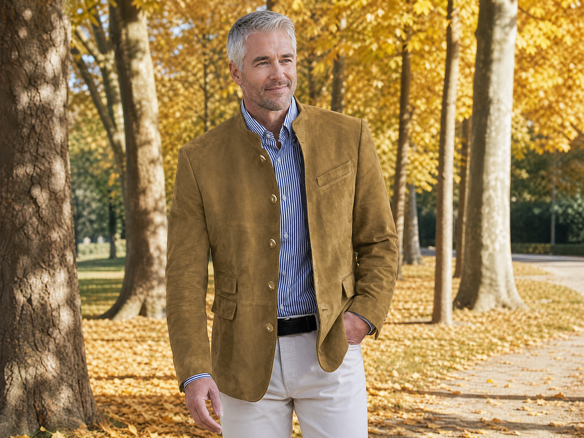 Men's Vintage Mid-Length Leather Jacket - Yellowstone Edition 2026