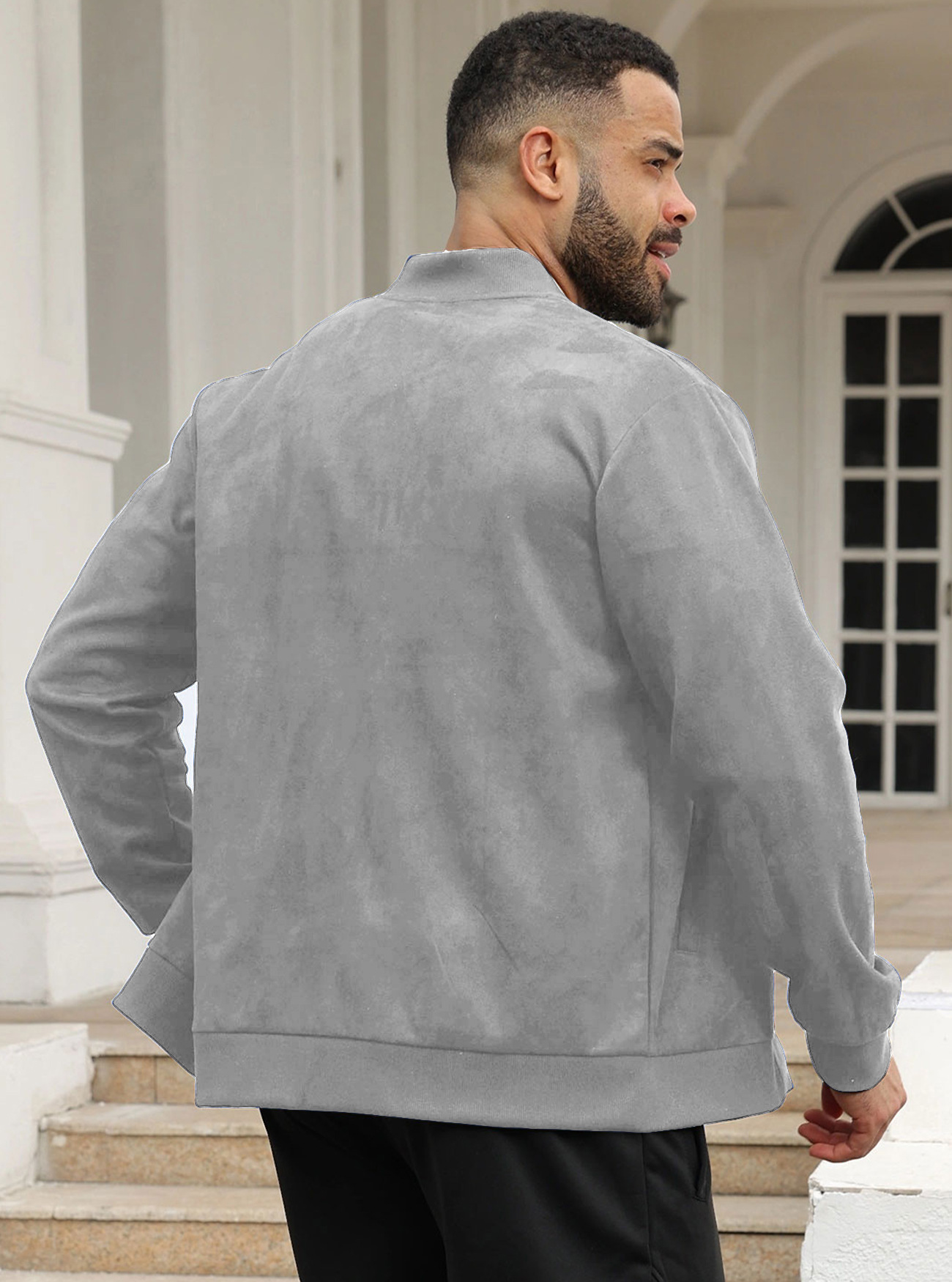 Men's Soft Sherpa-Lined Suede Jacket – Cozy Comfort for Fall