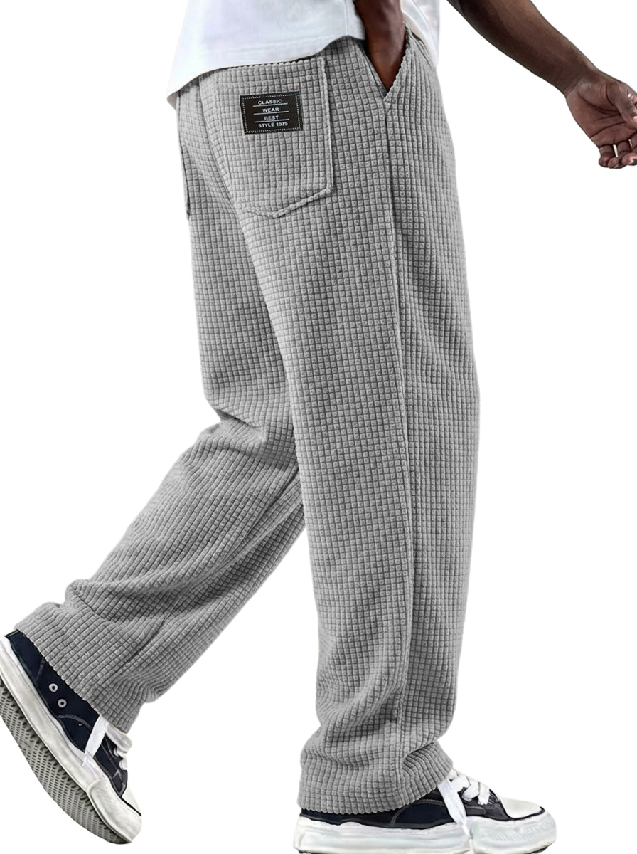 Herren Vintage Casual Waffelstruktur Corduroy-Hosen