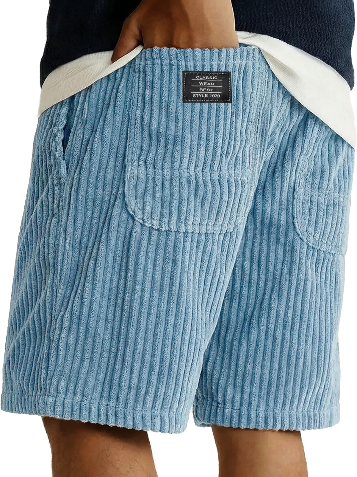 Herren-Retro-Shorts mit doppelter Tasche und lockerem Schnitt