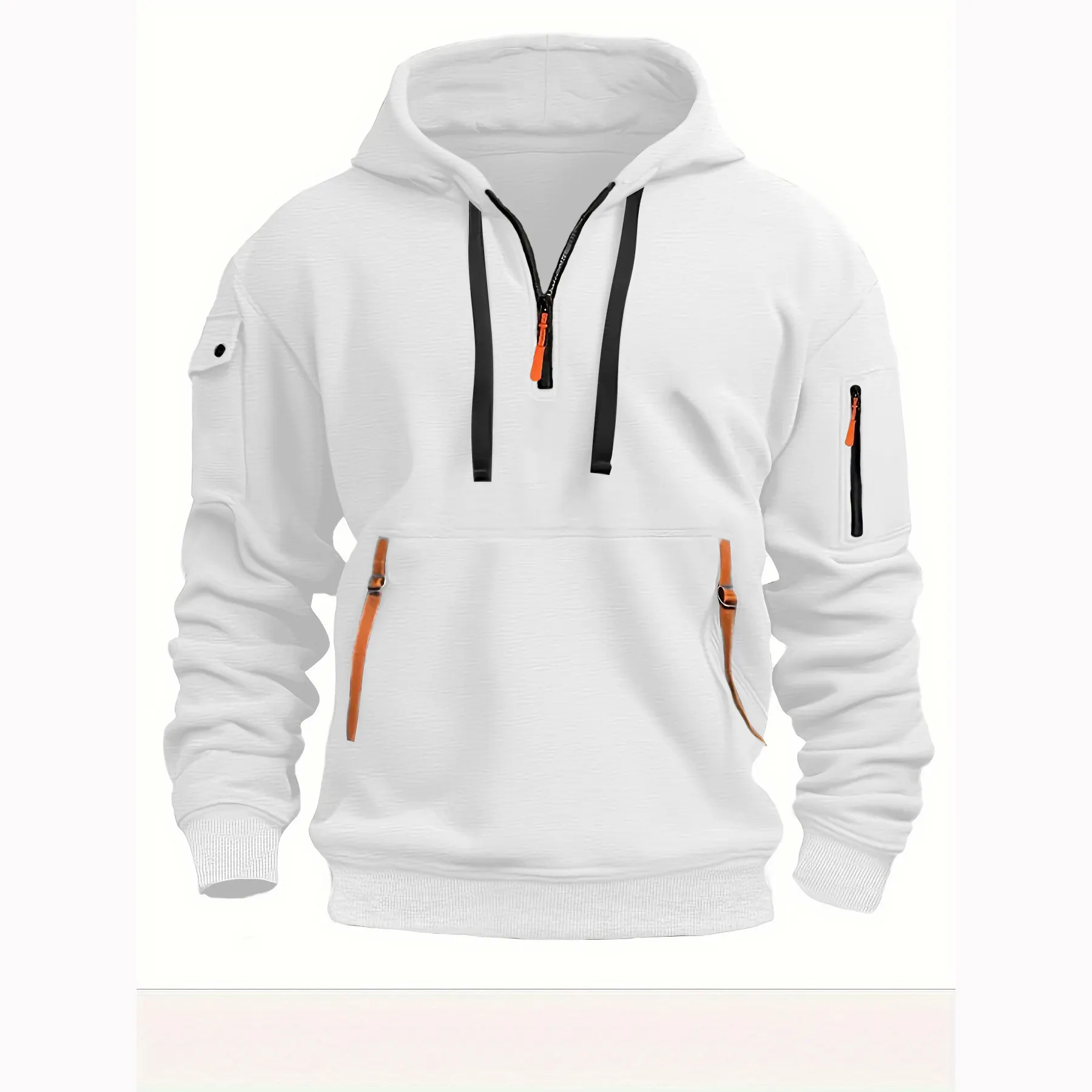 New Arrival🔥 Men's Multi-Pocket Zip-Up Hoodie – Casual Outdoor Sweatshirt