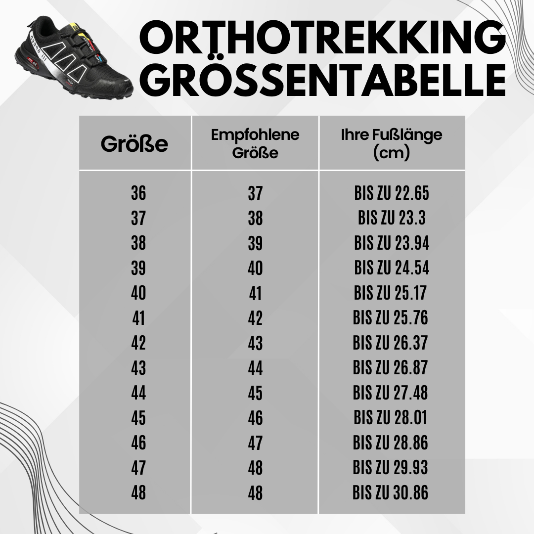 OrthoTrekking – ergonomischer, rutschfester & wasserdichter Trekking- und Wanderschuh