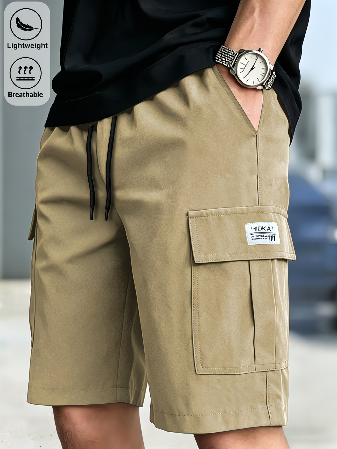 ⏰ Letzter Tag: 50% Rabatt! 🔥Bequeme Herren Sommer Shorts im Cargo-Stil – Elastischer Bund & Praktische Taschen