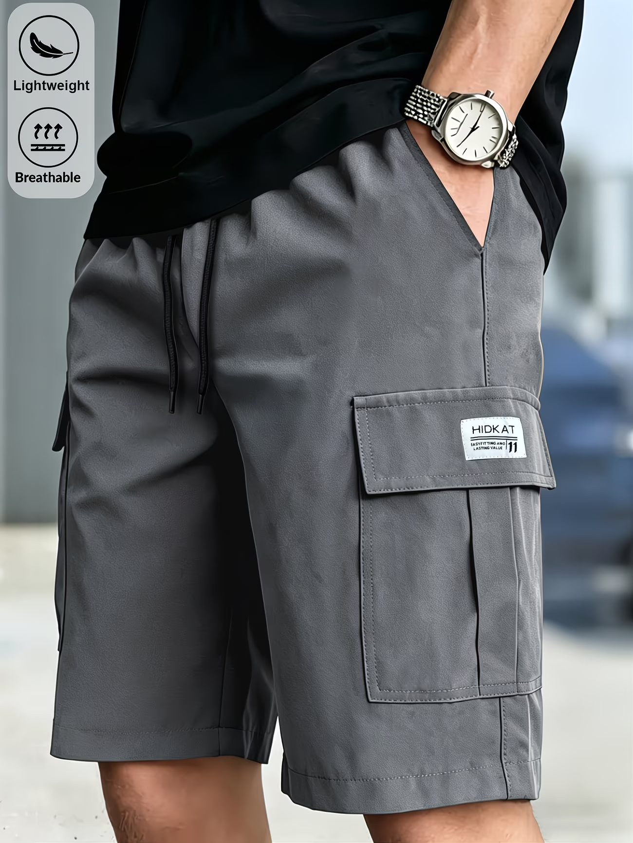 ⏰ Letzter Tag: 50% Rabatt! 🔥Bequeme Herren Sommer Shorts im Cargo-Stil – Elastischer Bund & Praktische Taschen