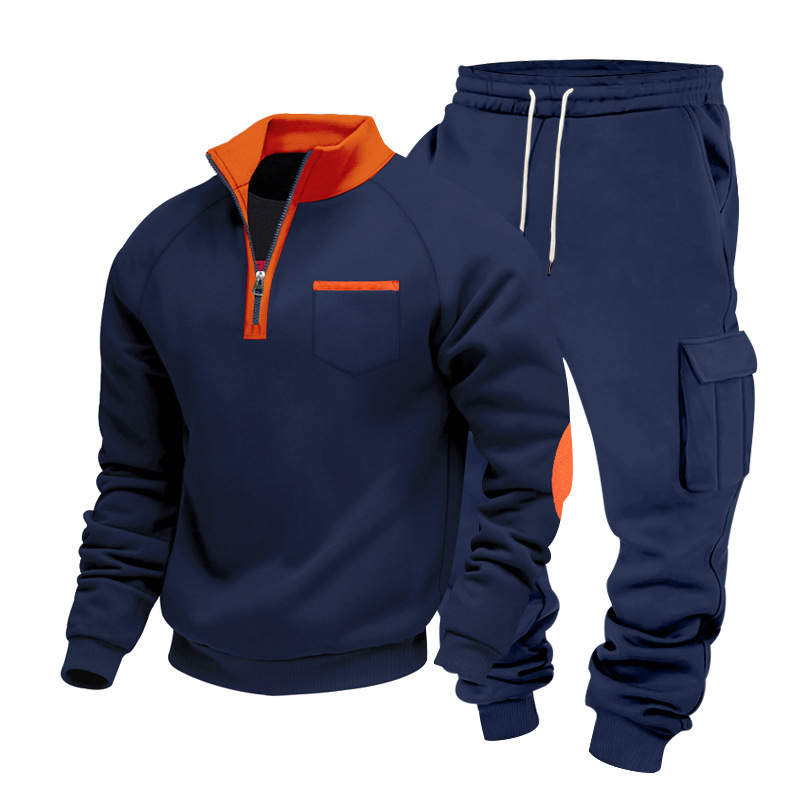 Men's Outdoor Work Casual Commuting Sweatshirt Pants Set