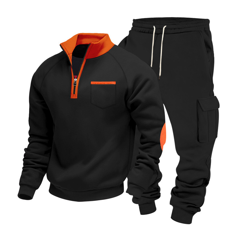 Men's Outdoor Work Casual Commuting Sweatshirt Pants Set