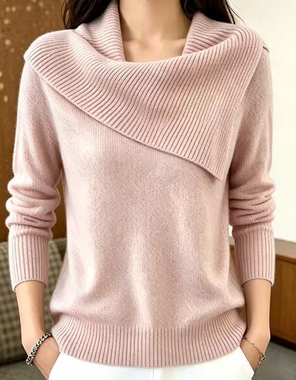 Weicher Damen-Strickpullover - Eleganter Rüllenkragen für den Alltag