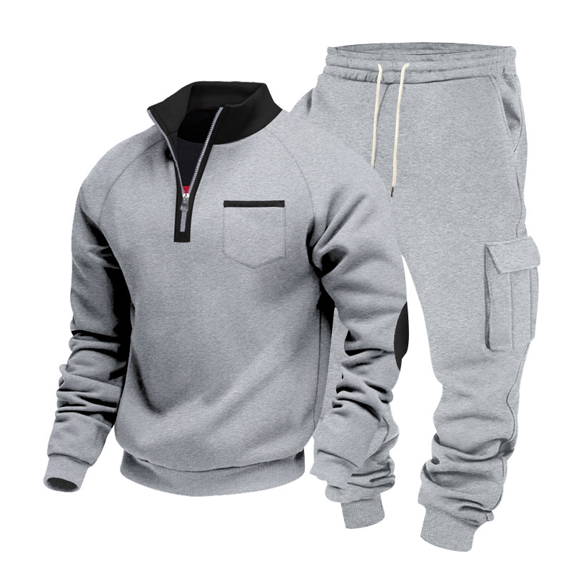 Men's Outdoor Work Casual Commuting Sweatshirt Pants Set