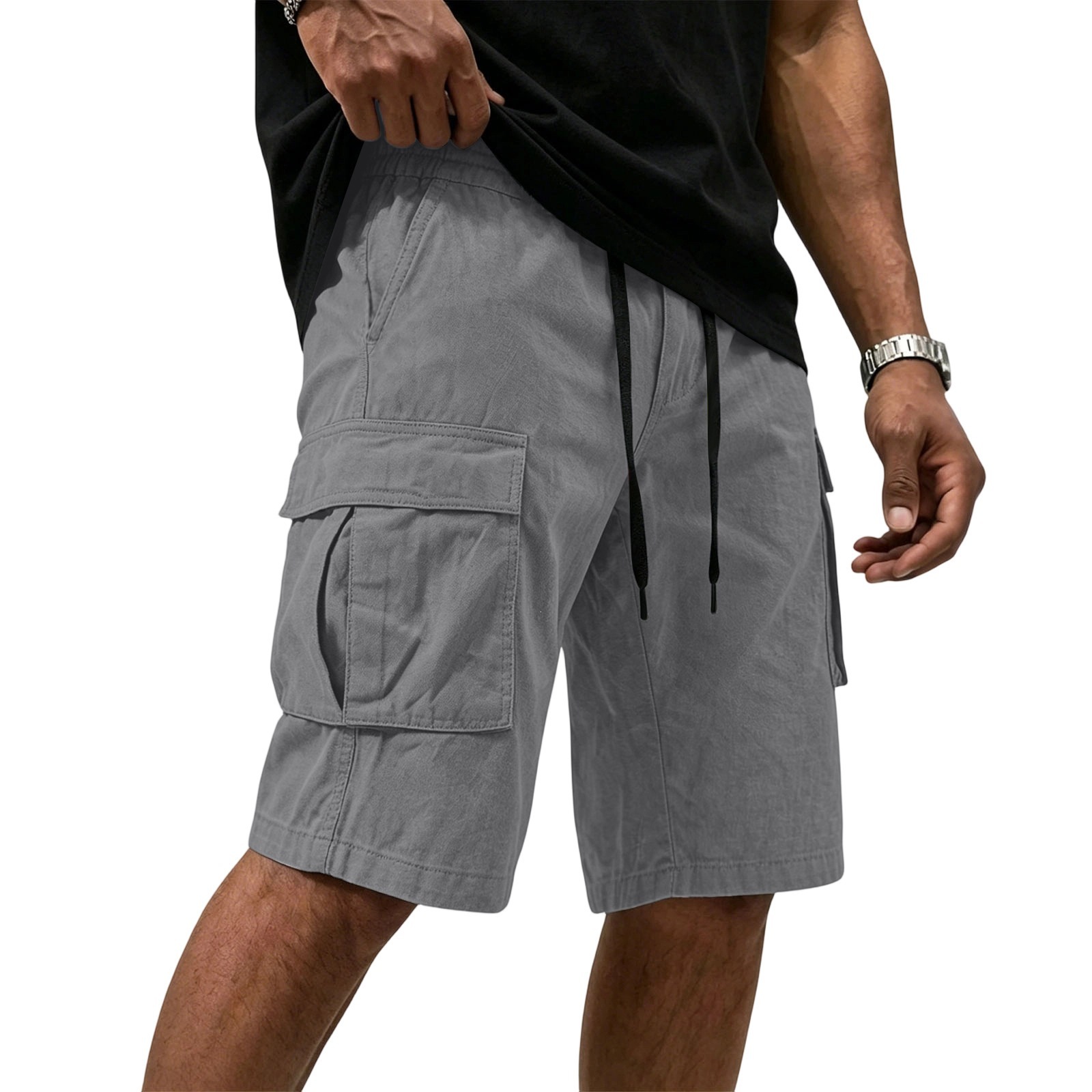 Premium Men's Summer Work Shorts - Rugged Relaxed Fit Cargo Utility Shorts