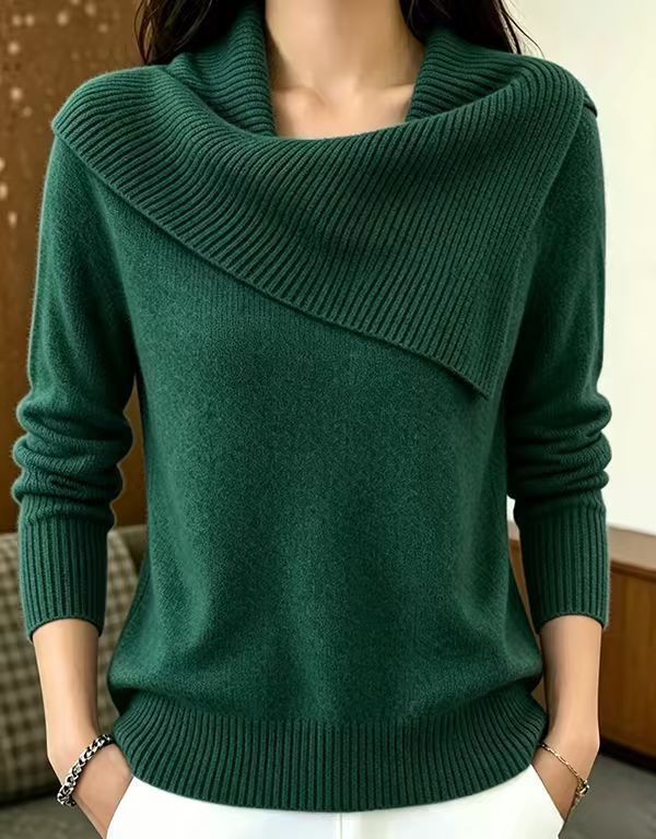 Weicher Damen-Strickpullover - Eleganter Rüllenkragen für den Alltag
