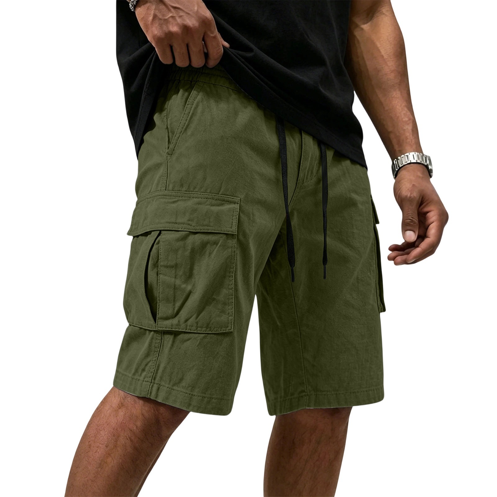 Premium Men's Summer Work Shorts - Rugged Relaxed Fit Cargo Utility Shorts