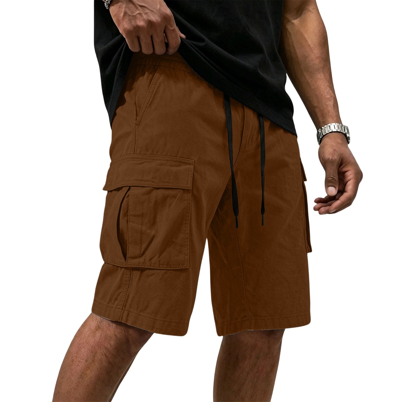 Premium Men's Summer Work Shorts - Rugged Relaxed Fit Cargo Utility Shorts