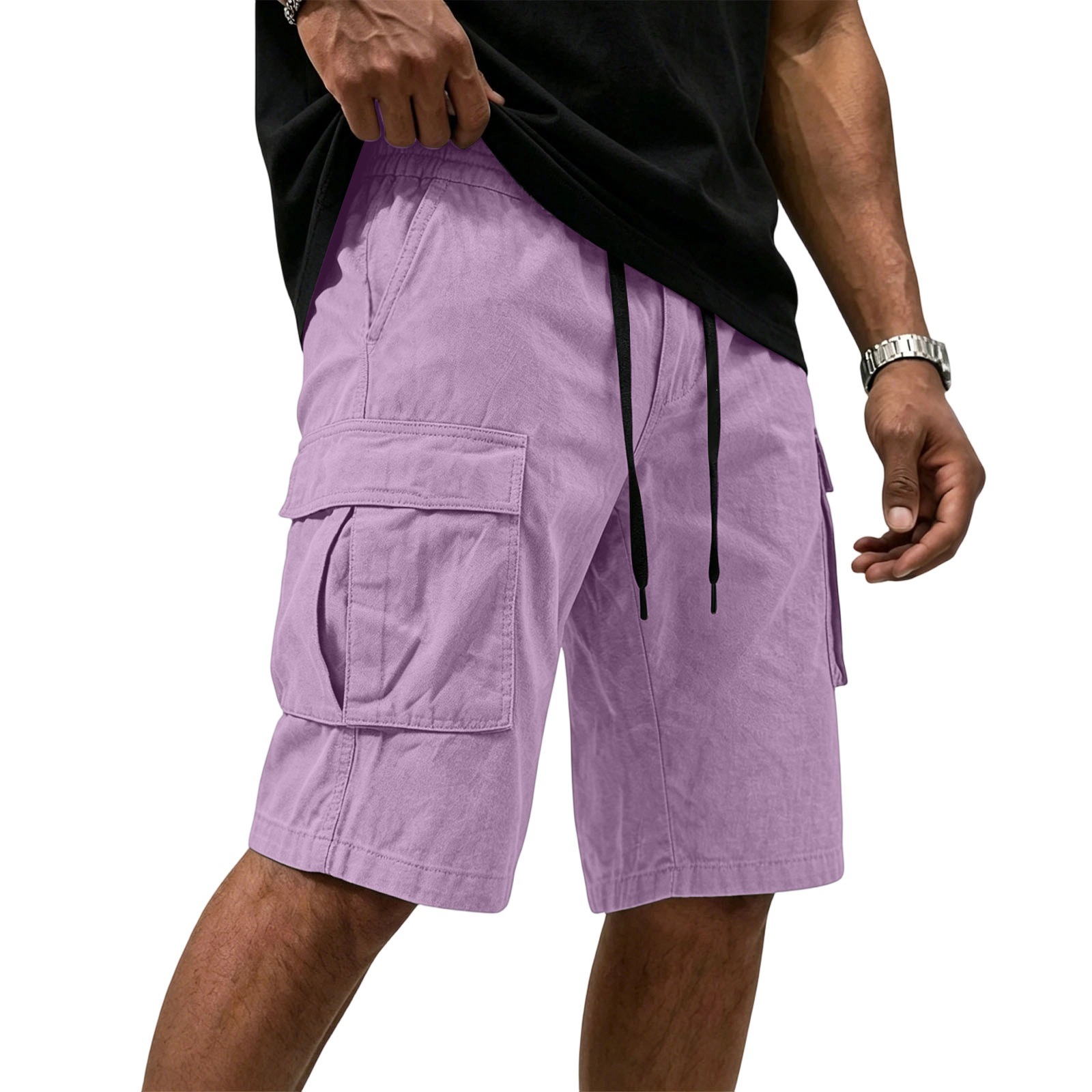 Premium Men's Summer Work Shorts - Rugged Relaxed Fit Cargo Utility Shorts