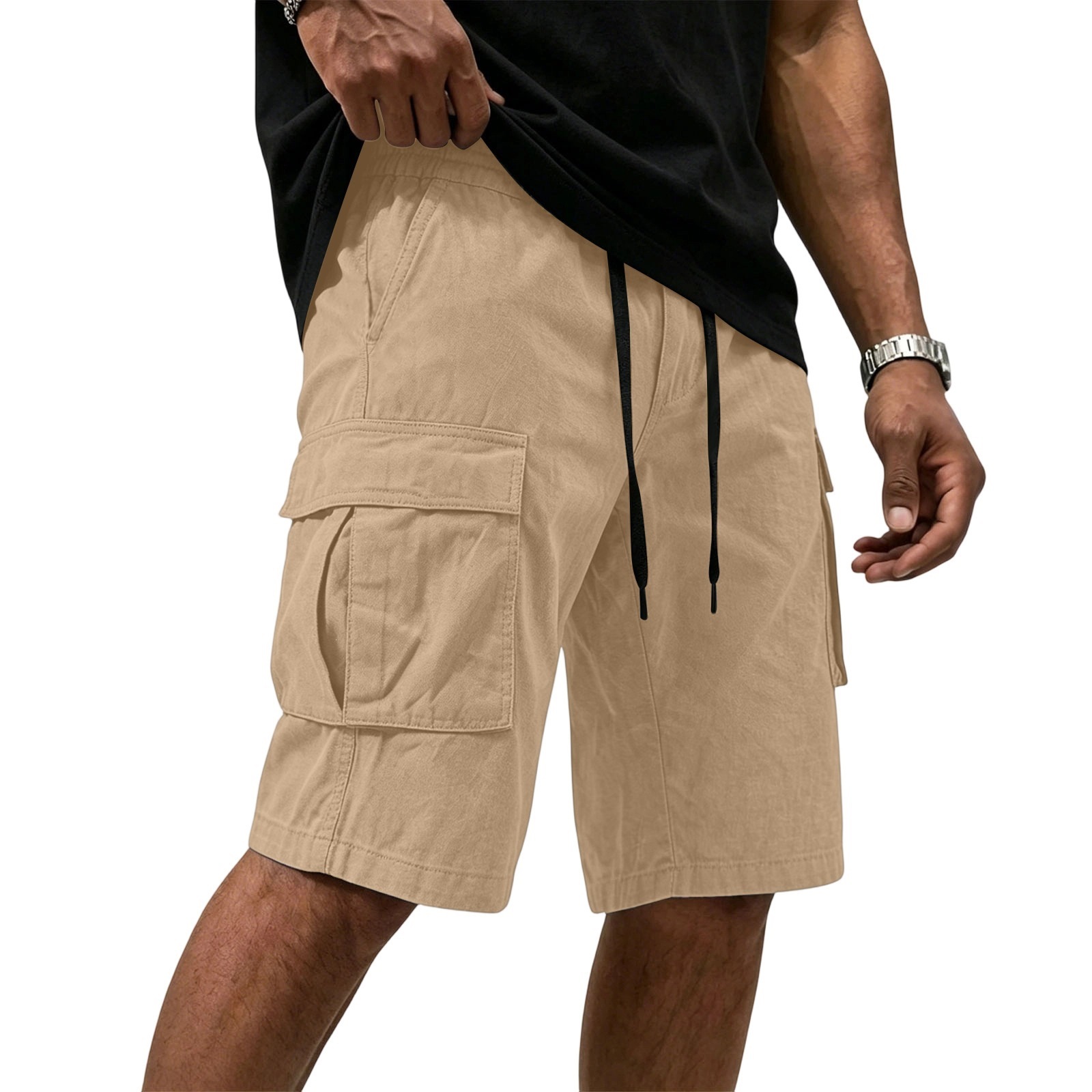 Premium Men's Summer Work Shorts - Rugged Relaxed Fit Cargo Utility Shorts