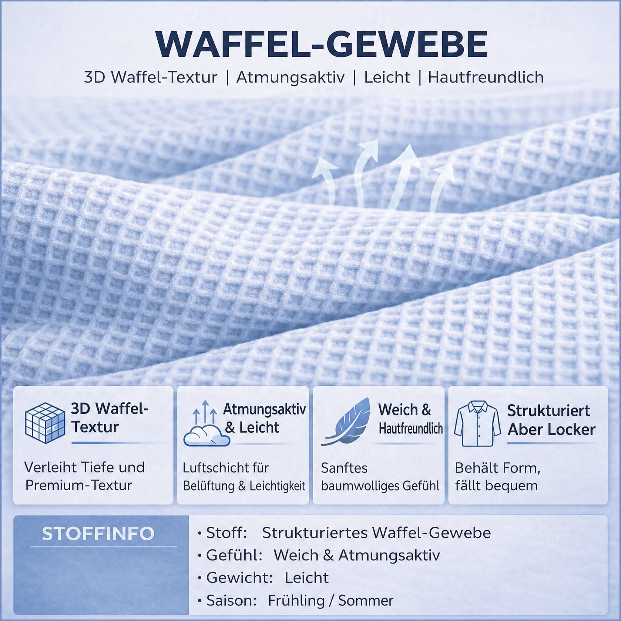 Cargo-Shorts aus Waffelstrick – Everyday Comfort Fit