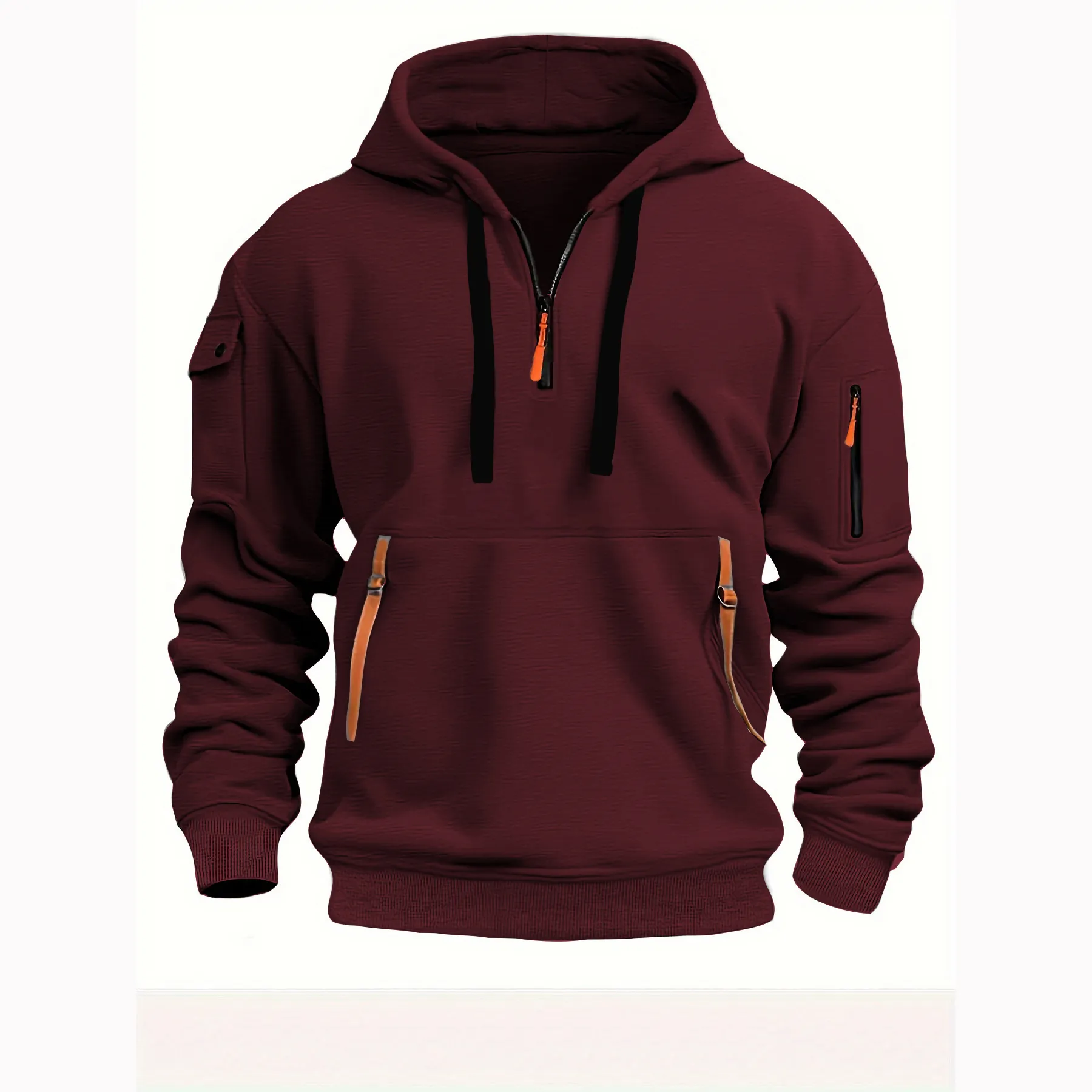 New Arrival🔥 Men's Multi-Pocket Zip-Up Hoodie – Casual Outdoor Sweatshirt