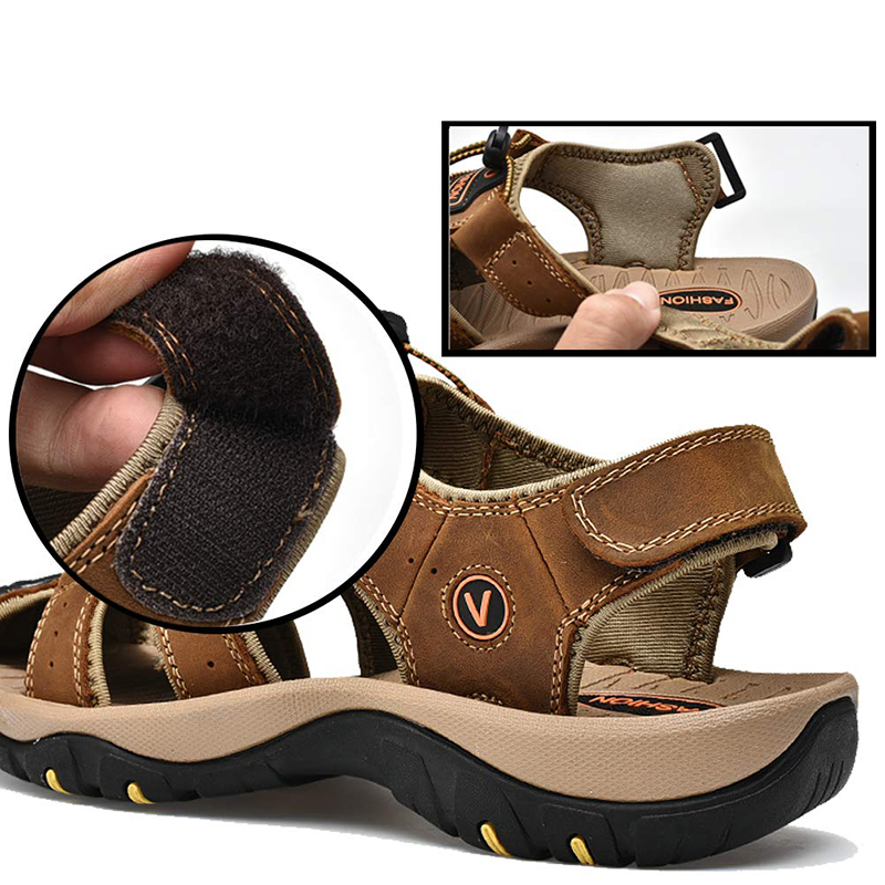 🎁 Don’t Miss 45% -Men’s Leather Support Sandals – Lightweight & Non-Slip