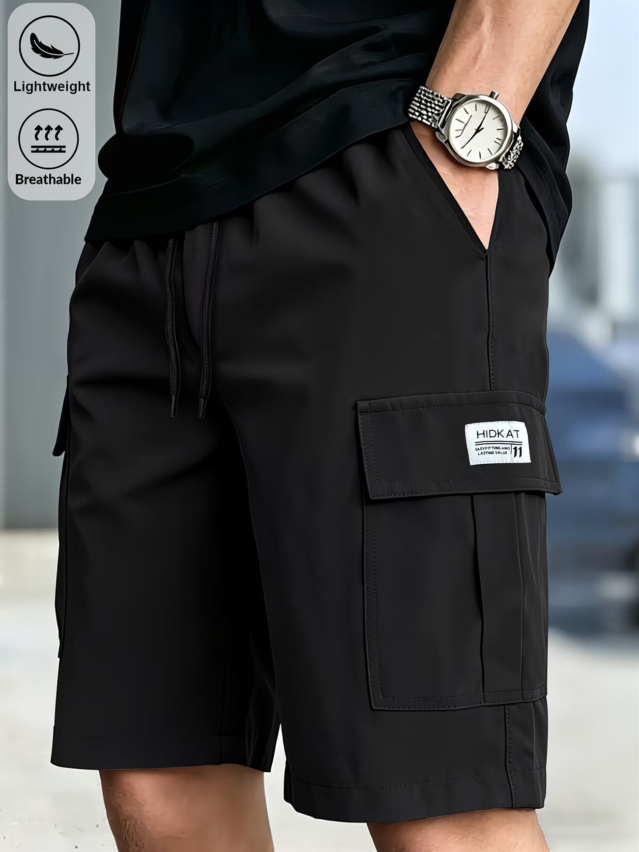 ⏰ Letzter Tag: 50% Rabatt! 🔥Bequeme Herren Sommer Shorts im Cargo-Stil – Elastischer Bund & Praktische Taschen