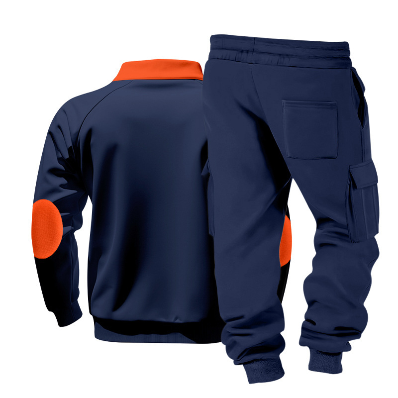 Men's Outdoor Work Casual Commuting Sweatshirt Pants Set