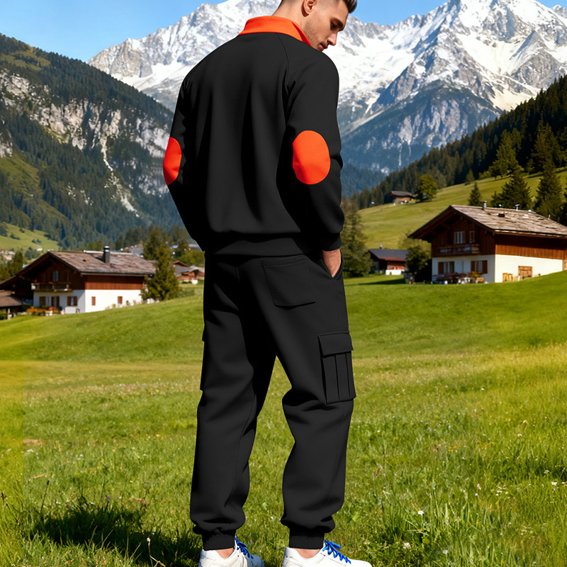 Men's Outdoor Work Casual Commuting Sweatshirt Pants Set