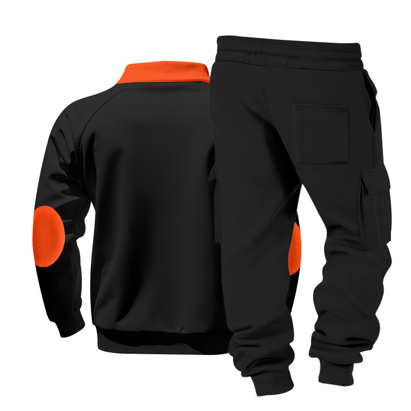 Men's Outdoor Work Casual Commuting Sweatshirt Pants Set