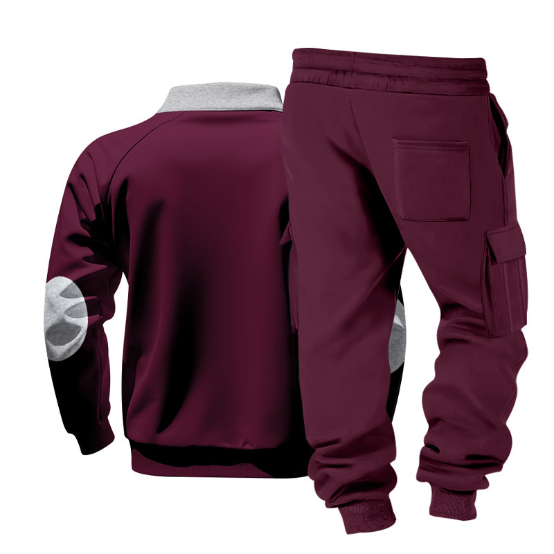 Men's Outdoor Work Casual Commuting Sweatshirt Pants Set