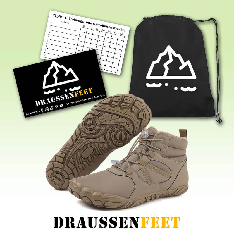 Dicke Winter-Schneestiefel Außenbereich Warme Bergsteigerschuhe Rutschfester & Wasserdichter Barfußschuh für den Winter (Unisex)