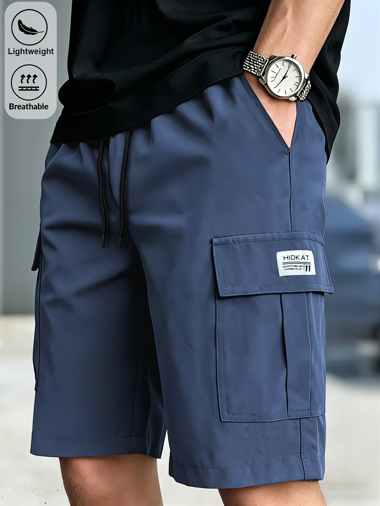 ⏰ Letzter Tag: 50% Rabatt! 🔥Bequeme Herren Sommer Shorts im Cargo-Stil – Elastischer Bund & Praktische Taschen