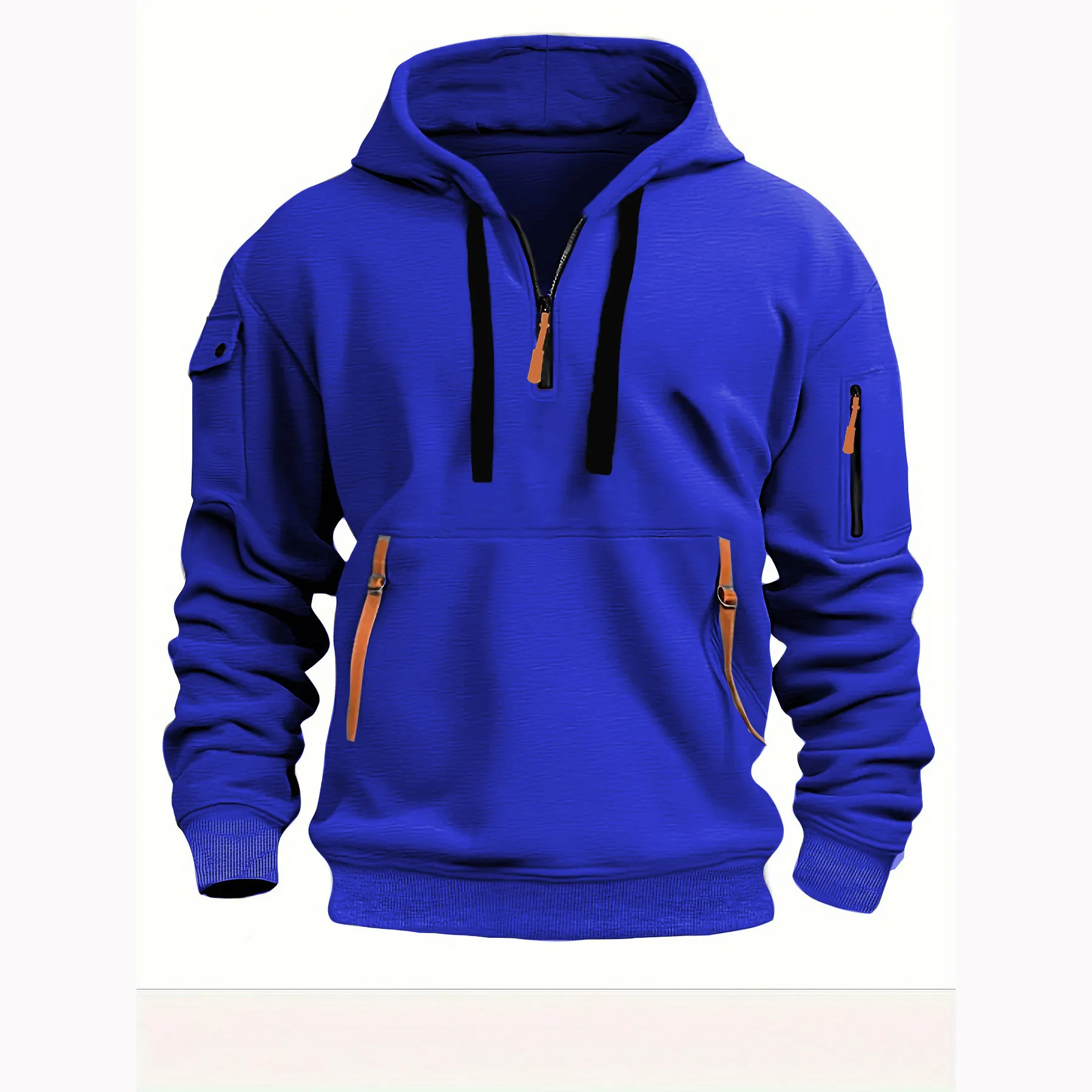 New Arrival🔥 Men's Multi-Pocket Zip-Up Hoodie – Casual Outdoor Sweatshirt
