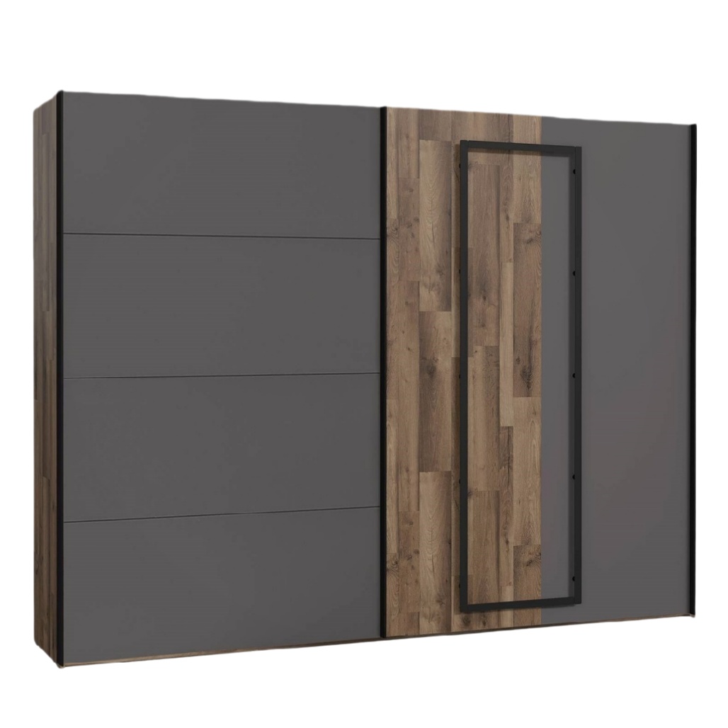 Porte coulissante en mélamine pour espace de rangement moderne - 200 x 40 x 120-zenlorahome