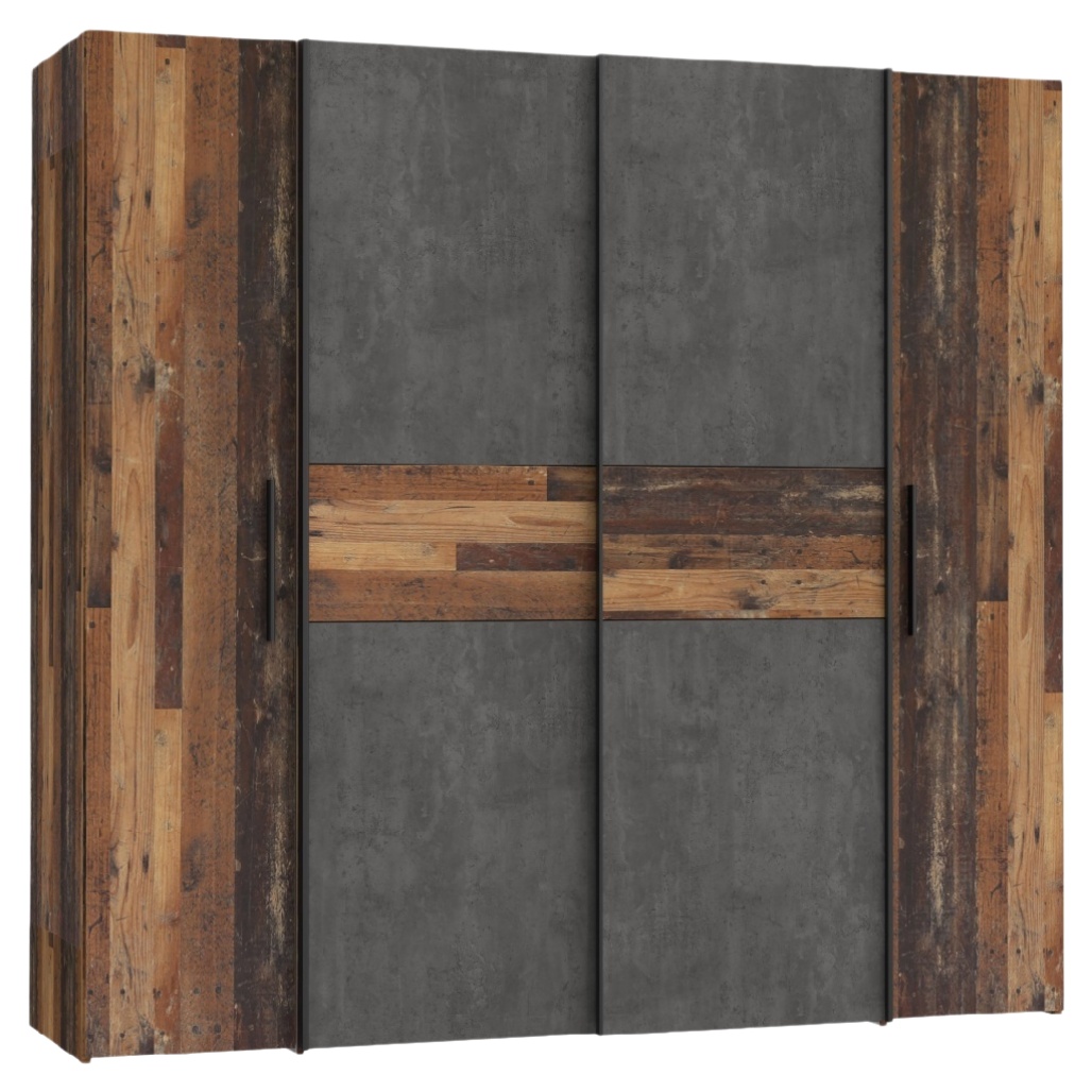 Armoire de rangement en panneaux de particules et mélamine pour espace de vie - 200 x 65 x 220-artisanathabitat