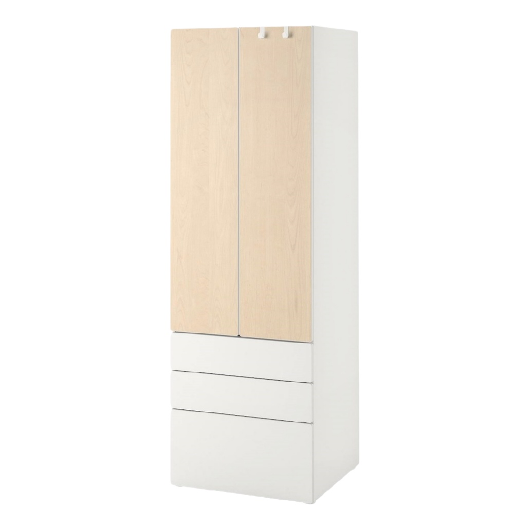 Armoire de rangement pour chambre en MDF et mélaminé - 40 x 60 x 200-artisanathabitat