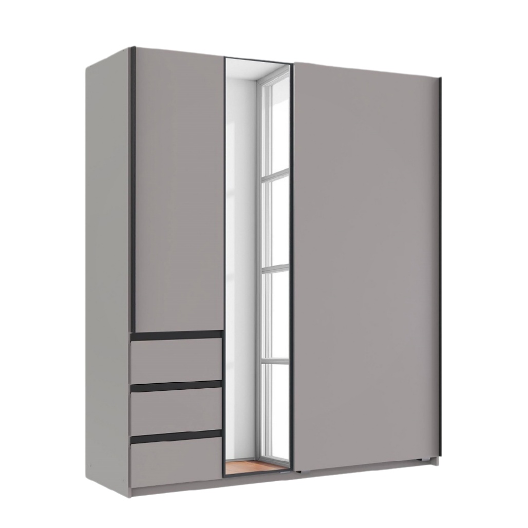 Armoire de rangement moderne pour chambre en panneaux de particules - 200 x 100 x 220-artisanathabitat