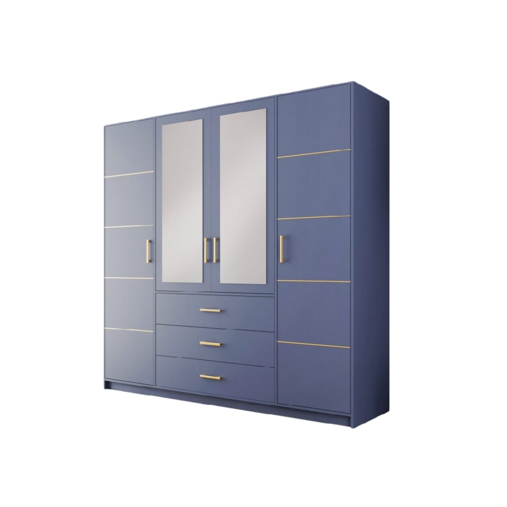 Armoire de rangement pour chambre en panneaux de mélamine - 200 x 60 x 220-artisanathabitat