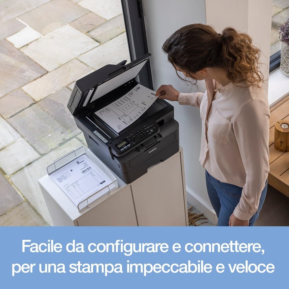 Brother MFC-L2835DW - Multifonction 4 en 1 (Impression/Scan/Copie/Fax) Laser Noir et Blanc - WiFi et Ethernet - Eligible au forfaitd'encre EcoPro