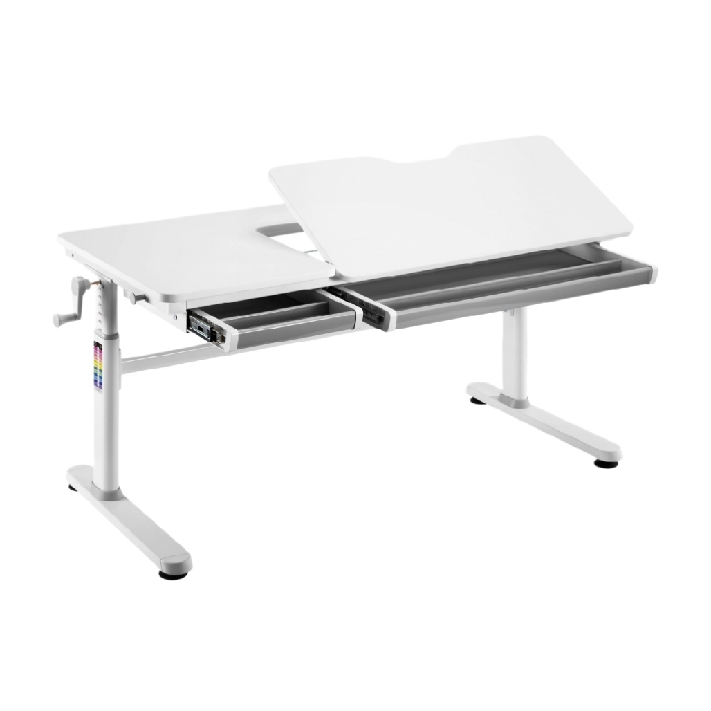 Bureau ajustable pour espace de travail en métal et mélamine - 120 x 60 x 75-artisanathabitat