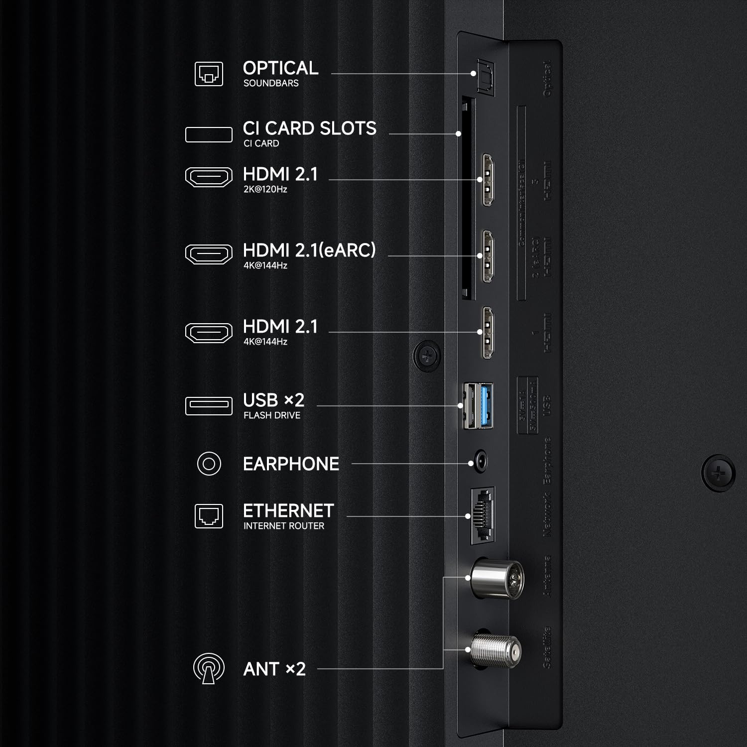 XIAOMI TV S Pro Mini LED 75, Smart TV, Dolby Vision, Dolby Atmos, QLED 4K, 144Hz, Google TV, HDR10+, Triple Tuner, DVB T2, MEMC, DTS-X, Harman AudioEFX, Prime Video, Google Assistant, AirPlay2