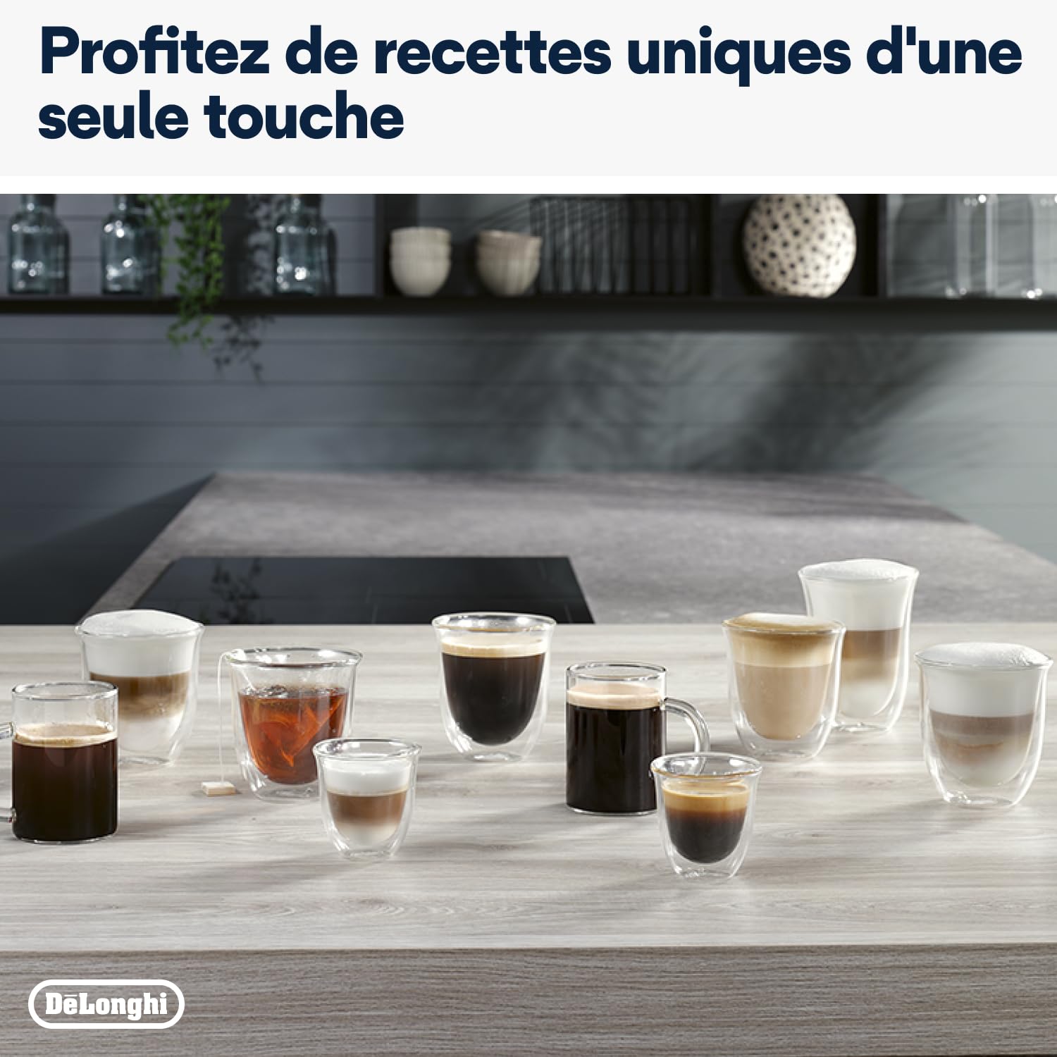 De’Longhi Magnifica Evo Next - Perfetto Machine à Café Automatique avec LatteCrema Mousseur à Lait Automatique, 13 Boissons en une Seule Touche, Écran Tactile Couleurs, Titane et Noir (ECAM312.80.TB)