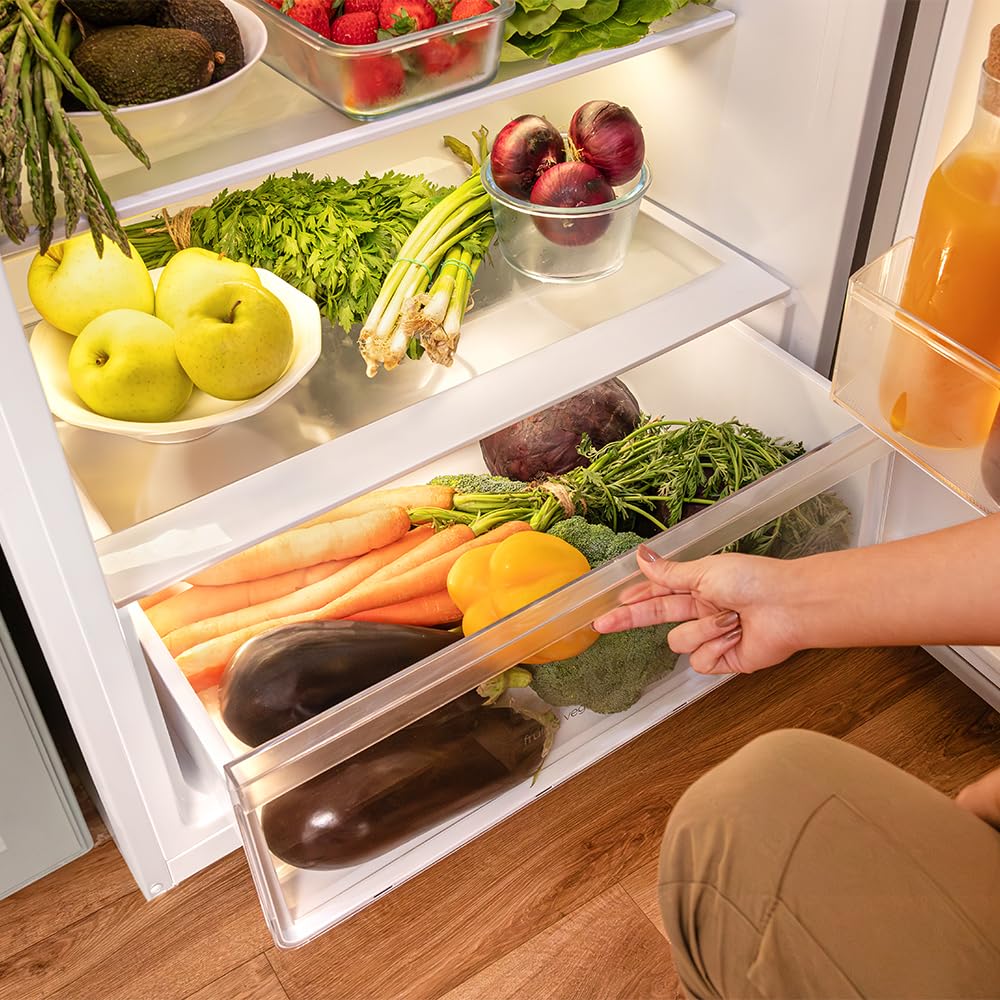 Cecotec Réfrigérateur de deux portes Bolero CoolMarket 2D 211 White E. Réfrigérateur blanc, 143 cm de haut, 211 L, Dégivrage, classe E, mode Congélation Rapide.