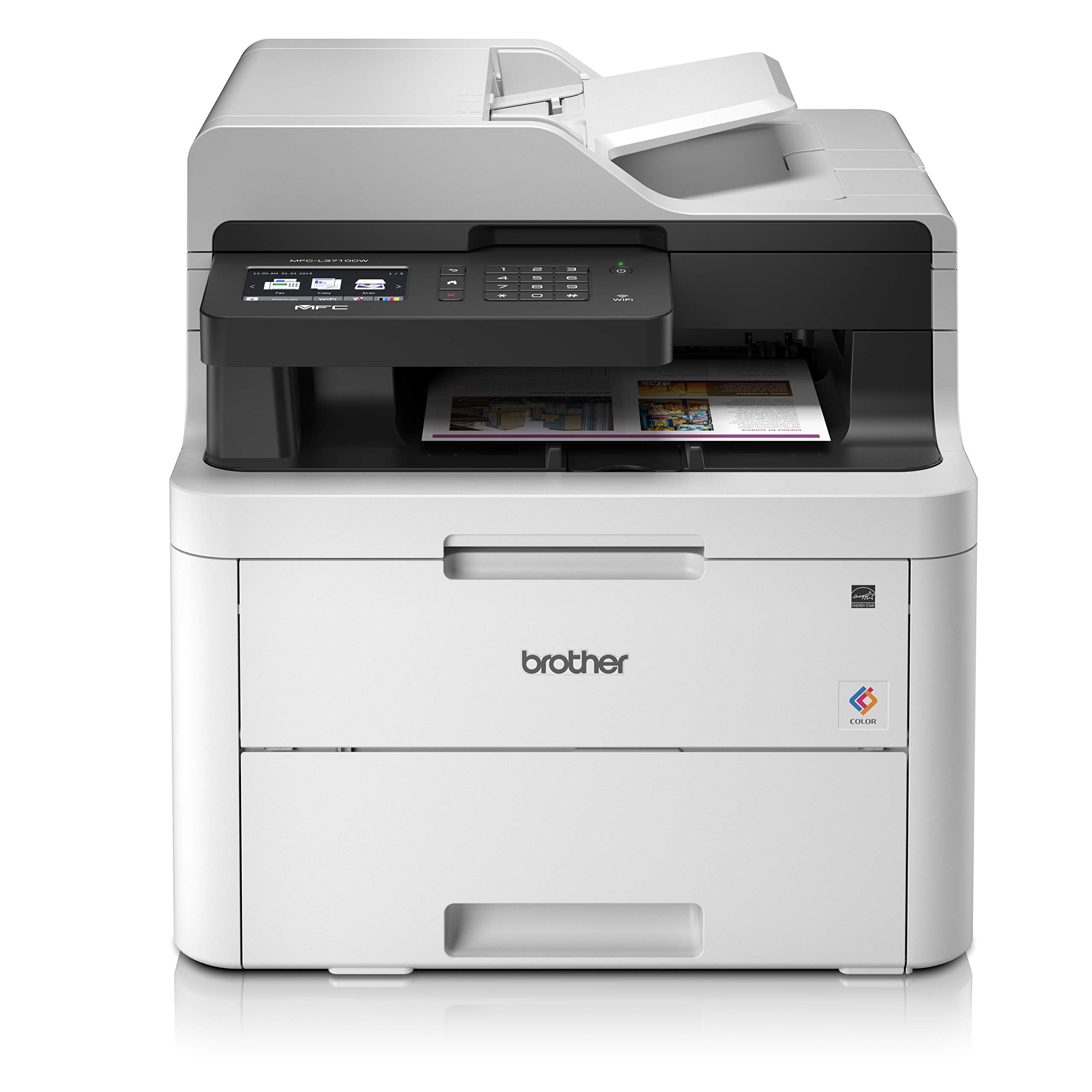 Brother MFC-L3710CW - Imprimante Multifonction 4 en 1 Laser - Couleur - Silencieuse 45db - Mémoire 512Mo - Airprint - WiFi