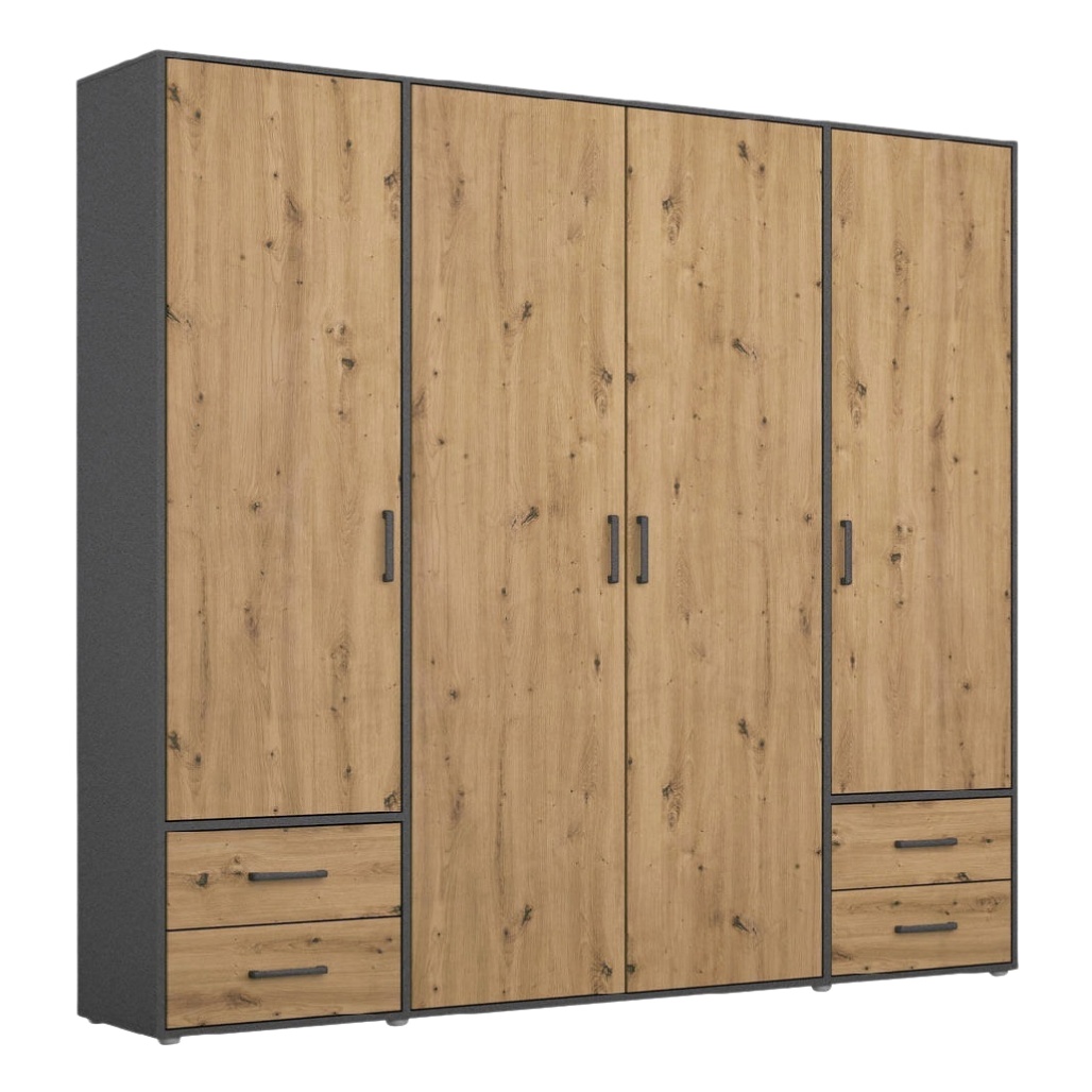 Armoire de rangement pour chambre en panneaux de particules - 200 x 60 x 220-velnovahome