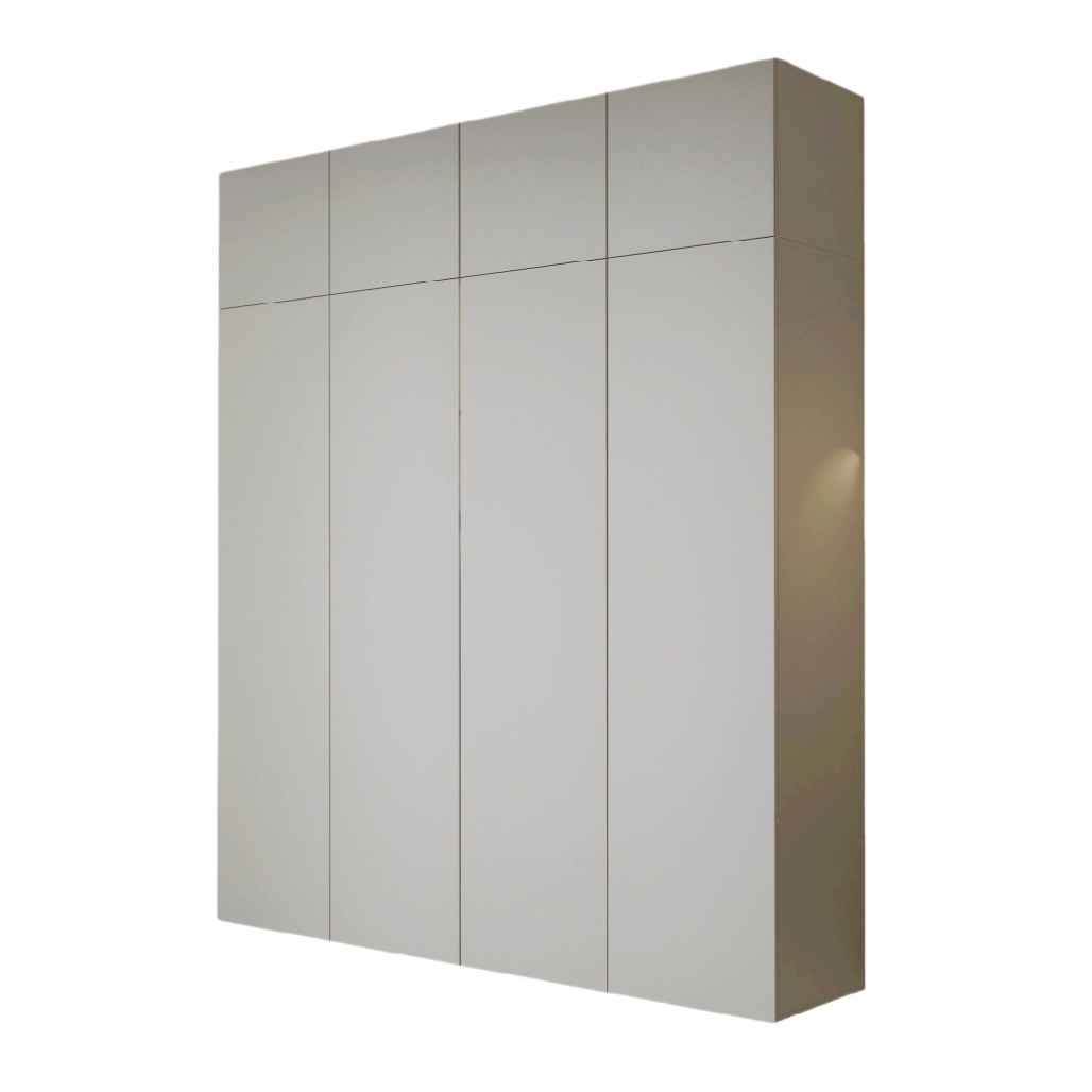 Armoire de rangement murale en mélamine pour espaces modernes - 200 x 100 x 40-velnovahome
