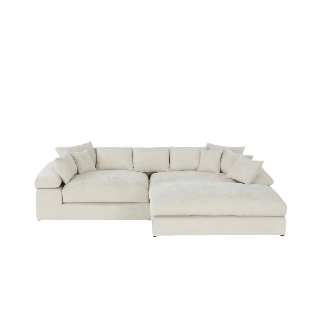 Canapé d'angle en tissu pour salon - 300 x 150 x 80-velnovahome