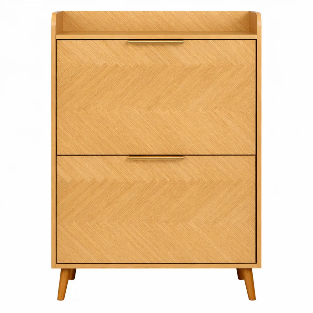 Étagère à chaussures vintage 2 abattants pour entrée ou chambre