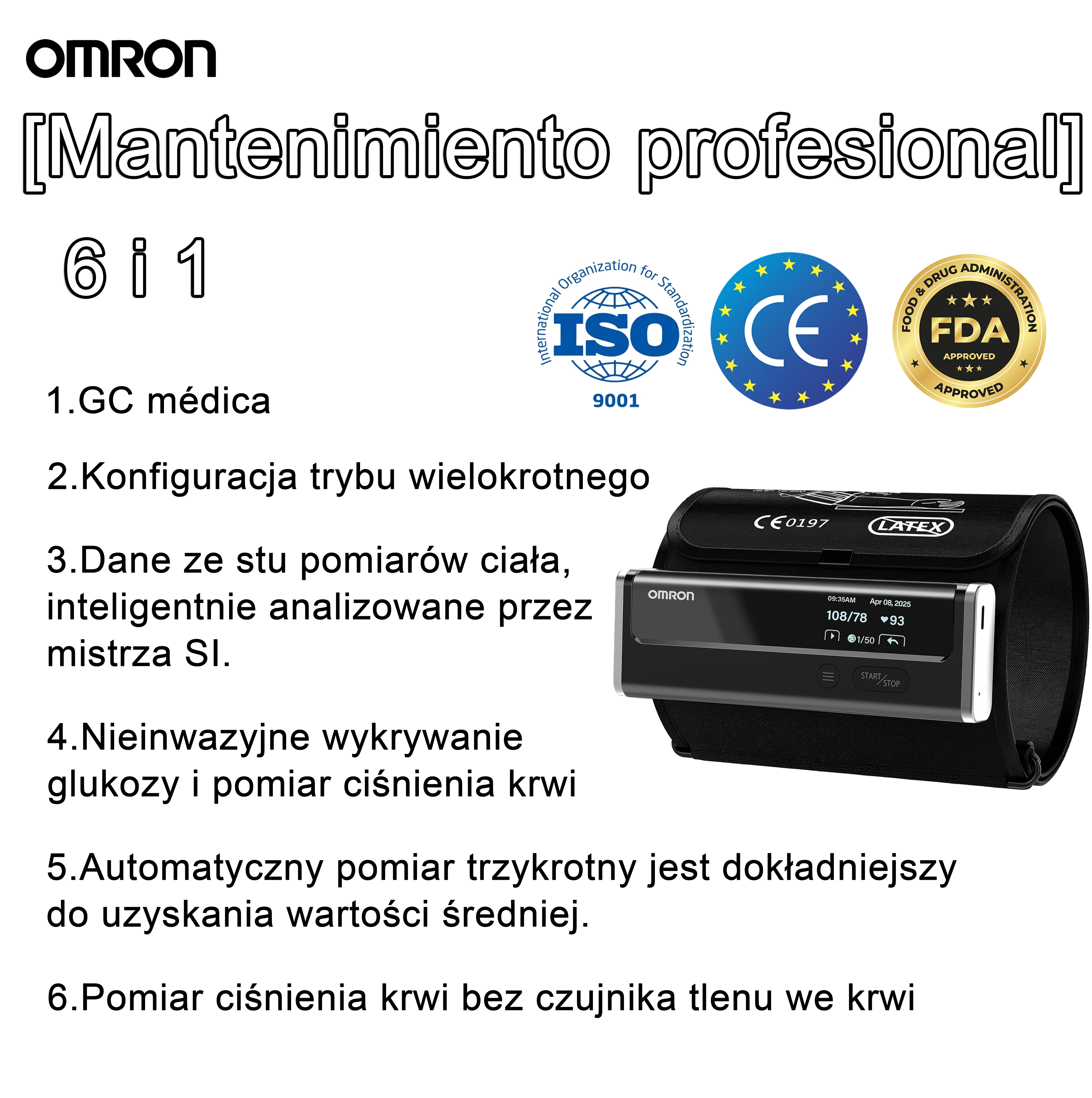 【12 w 1】Najnowszy, nieinwazyjny i niezwykle inteligentny ciśnieniomierz