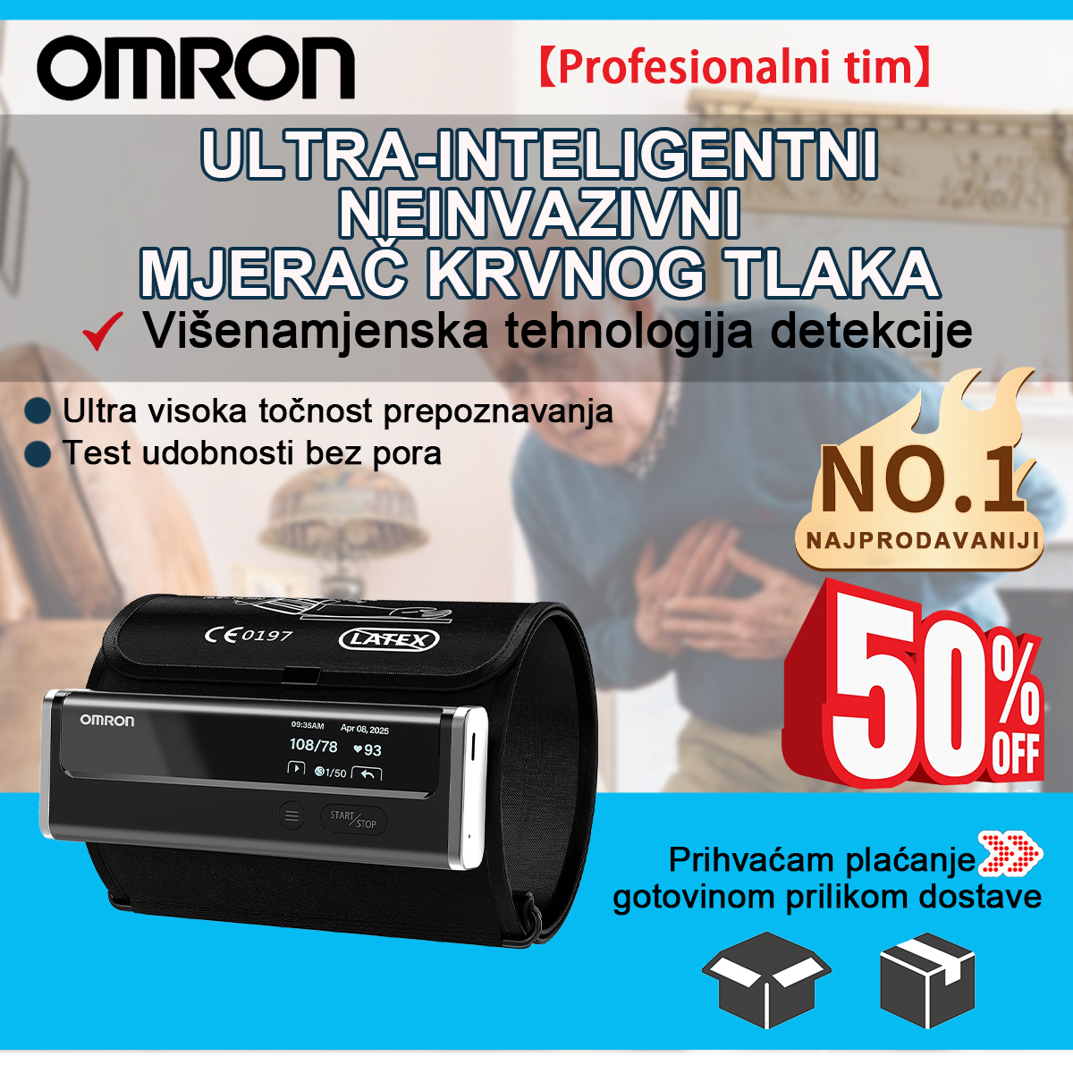 【12 u 1】Omronov najnoviji neinvazivni i visokointeligentni mjerač krvnog tlaka