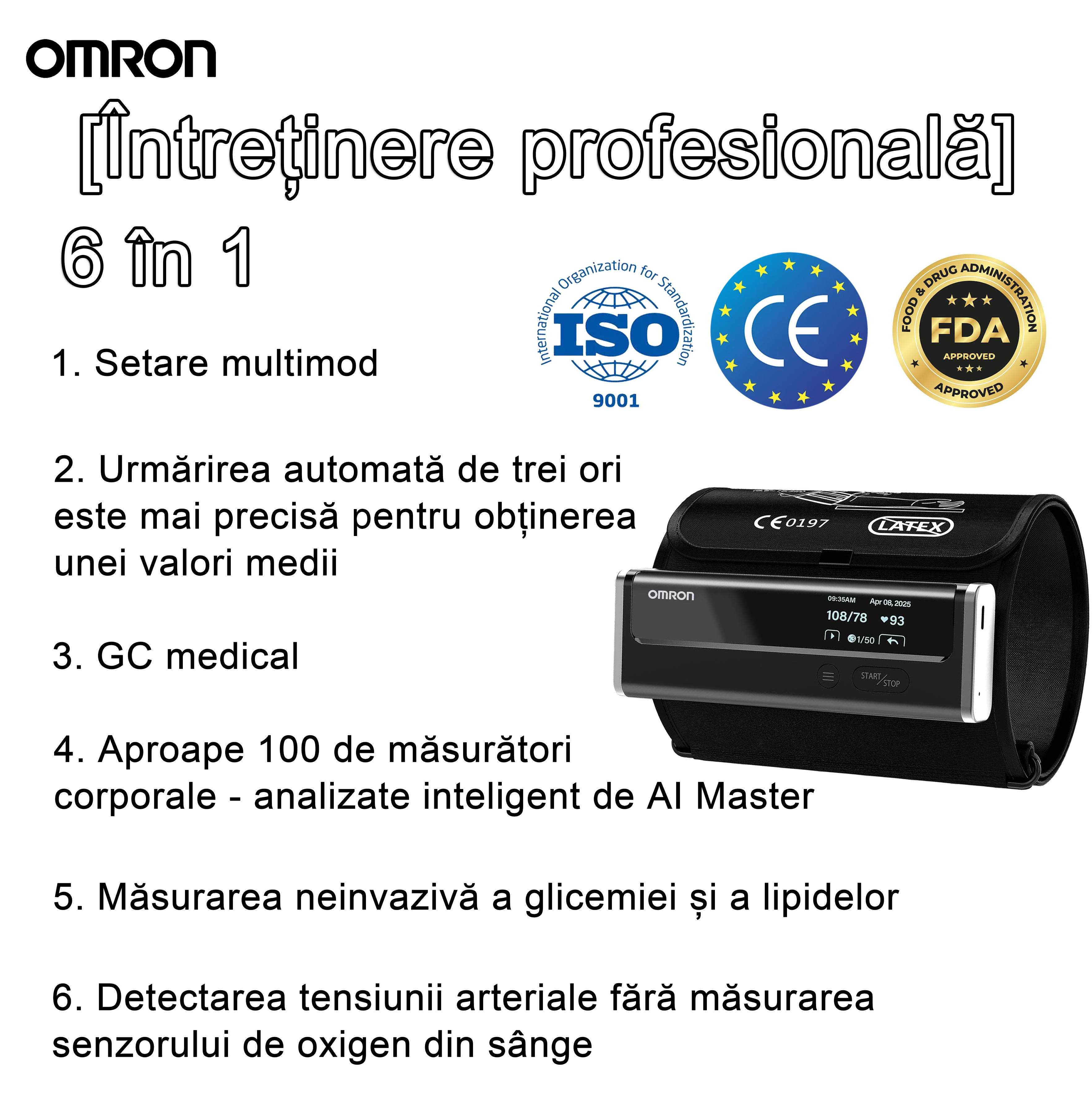 【12 în 1】Cel mai recent tensiometru neinvaziv și extrem de inteligent de la Omron