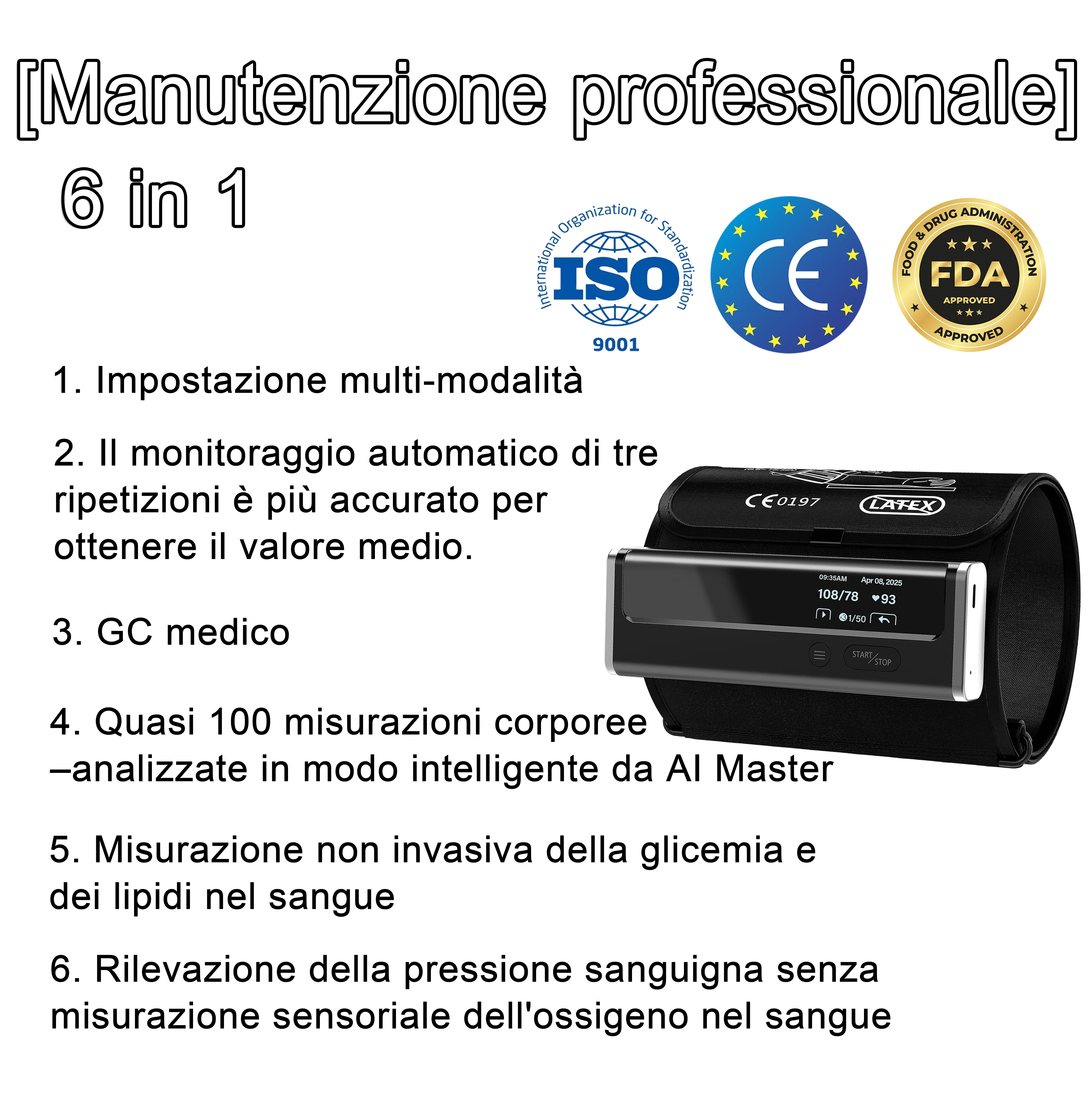 【12 in 1】L'ultimo misuratore di pressione sanguigna non invasivo e altamente intelligente di Omron