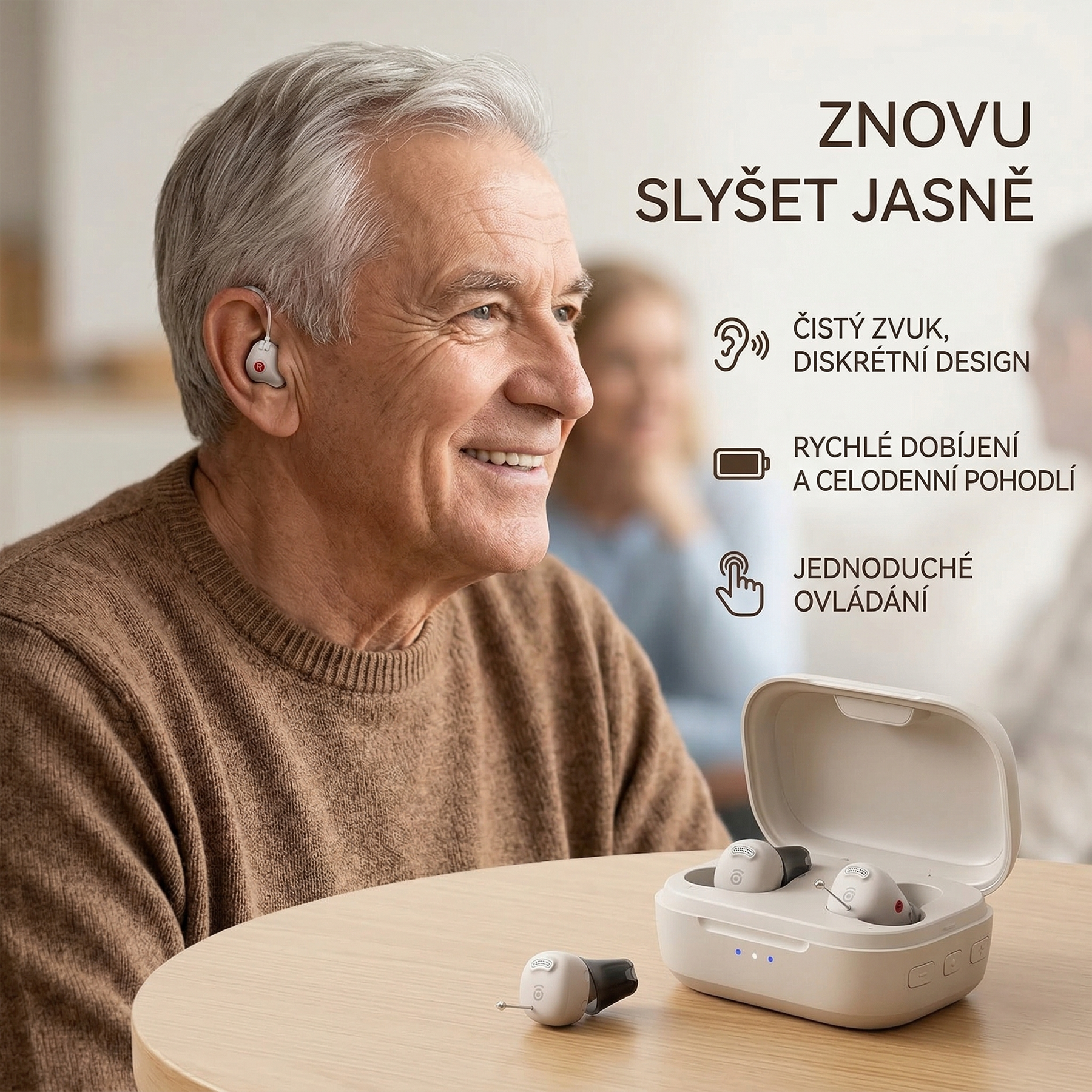 Nanoměříkový audio zesilovač, integrované ovládání, 3 zvukové režimy, kompaktní design, bez zpětné vazby, vhodný pro lehký až náročný poslech.